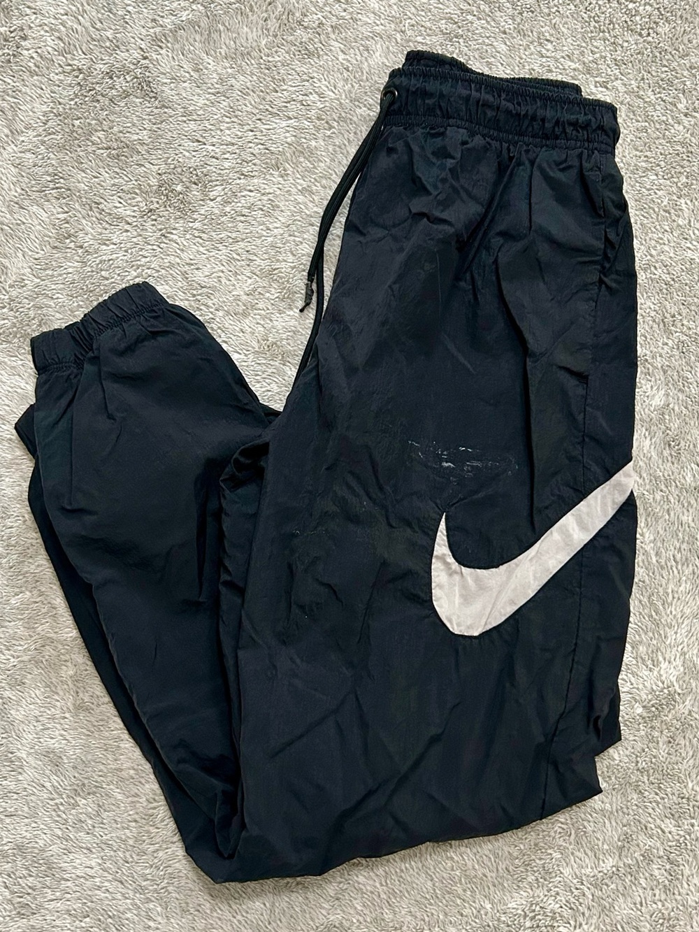 Vintage Nike Black Swoosh Windbreaker Track Pants Size Small